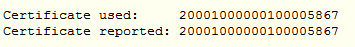 Certificate serial numbers