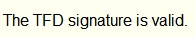 Is TFD signature valid